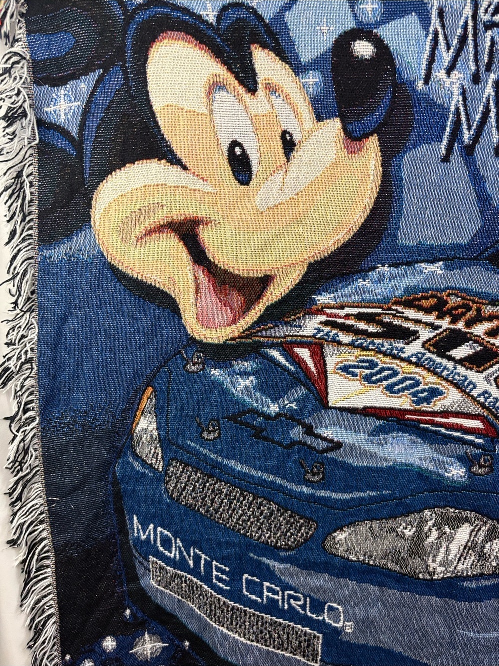 The Northwest Company NASCAR Daytona 500 Mickey Mouse Tapestry Throw Blanket - Picture 5 of 8